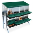 thumbnail image 1 of Metal Chicken Nesting Box with Roll Away Design – 8 Compartments, Cleanable Pull-Out Roosting & Laying Trays, Wall Mountable, Enhanced Egg Collection for Poultry Houses, 1 of 7