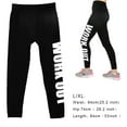 thumbnail image 2 of Mujer Deportes Gimnasio Yoga Correr Fitness Leggings Pantalones Pantalones de entrenamiento (L/XL Work Out), 2 of 3