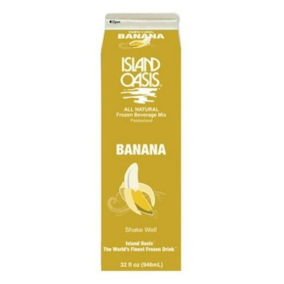 Island Oasis Banana Beverage Mix, 32 Fluid Ounce -- 12 per case