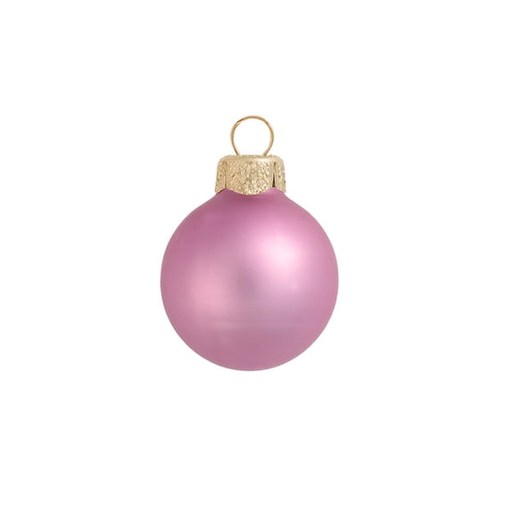 40ct Matte Rosewood Pink Glass Ball Christmas Ornaments 1.25" (30mm)
