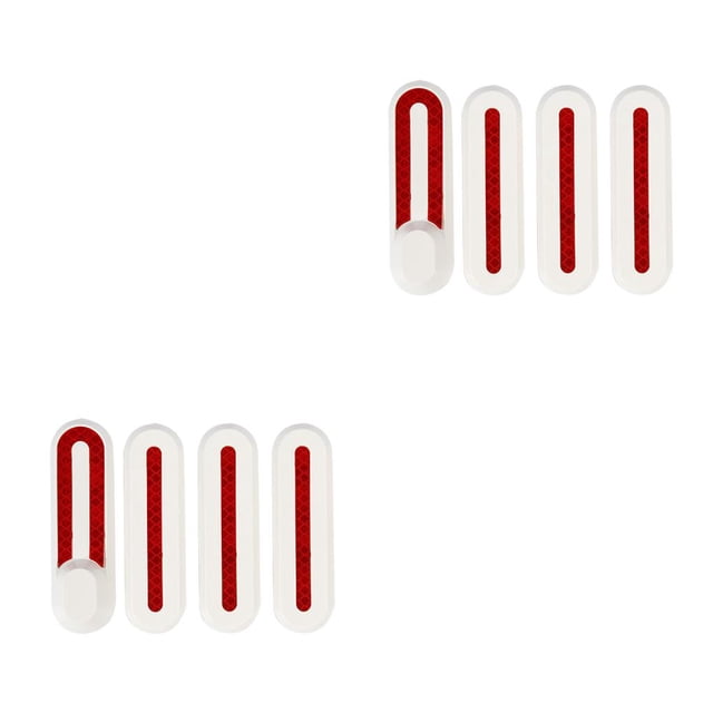 tamizeot Scooter Front Rear Wheel Cover Hubs Protective Case Reflective Sticker For Mijia M365 white 2Set