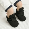 thumbnail image 5 of Juebong Baby Booties Newborn Infant Warm Cozy Stay On Sock Shoes Soft Non-Slip Toddler Girl Boy Crib Warm Shoe First Walker Black,0 Months, 5 of 7