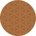 thumbnail image 1 of Ahgly Company Machine Washable Indoor Round Transitional Neon Orange Area Rugs, 6' Round, 1 of 7