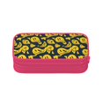 thumbnail image 2 of TEQUAN Large Capacity Pencil Case, Yellow Distorted Creepy Smiles Pattern Pencil Pouch 2 Compartments Pencil Bag (Pink), 2 of 7