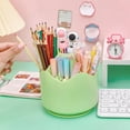 thumbnail image 3 of WEISIPU 360-Degree Rotating Pen Holder Desktop Organizer 6 Grids Pencil Holders Stationery Makeup Brush Holder Storage Box, 3 of 5