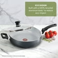 thumbnail image 6 of T-Fal Kitchen Solutions Black 5 Quarts Ceramic Non-Stick Jumbo Cooker Sauté Pan with Lid & Helper Handle, 6 of 12