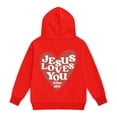 thumbnail image 4 of Ccpelsie Girls Solid Soft Hooded Sweatshirt Classic Oversized Hoodies Loose Pullover Sweatshirts with Pocket for Kids(Red,13-14 Years), 4 of 4