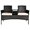 Brown+beige, variant on RELAX4LIFE Conversation Furniture Set with Table and Two Removable Cushions Rattan Wicker Chairs and Table Set for Patio,Garden, Baloney and Lawn Outdoor Porch Furniture Sets Loveseat (Black Blue)