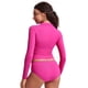 thumbnail image 2 of Camiseta de Natación CRZ YOGA Hibiscus Morado Talle S, 2 of 4
