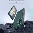 thumbnail image 4 of for Samsung Galaxy Z Fold 5 5G Case with Screen Protector, S Pen Slot & Stylus Hinge Design Fine Leather Protective Phone Case with Kickstand Casefor Galaxy Z Fold5, Green, 4 of 9
