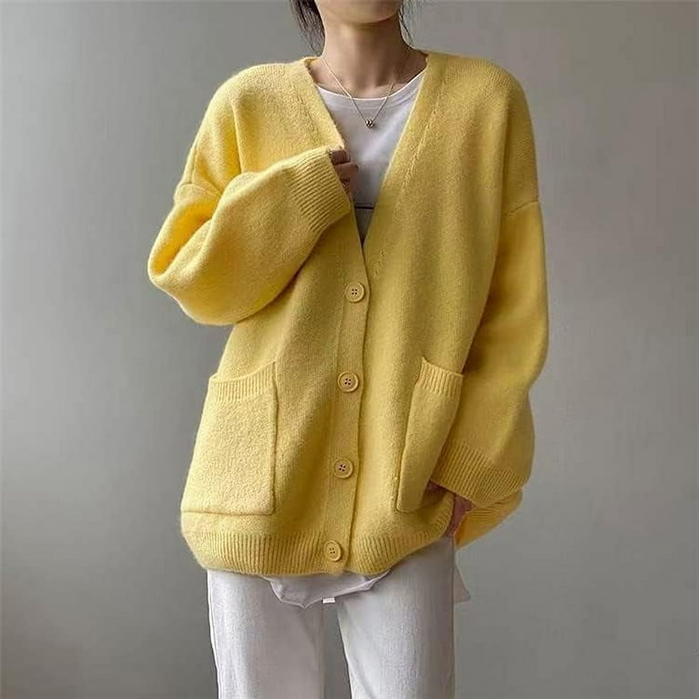 Kukuzhu Women s Kawaii Cute Sweater Y2K Japanese Oversized Cardigans Perppy Tops Long Sleeve Knitted Clothing Walmart