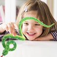 thumbnail image 1 of HOOWIFFY Green Plush Snake Model with Fine Craftsmanship Realistic Lifelike Decor Prop, 1 of 7