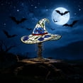 thumbnail image 4 of Fmxomd Stained Resin Witch Hat Lamp Gothic Decor, Vintage Witchy Halloween Night Lights, Goth Table Lamps for Night Stands, Bedroom, Living Room, Office, Halloween Decorations, 4 of 6
