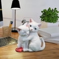 thumbnail image 6 of Modern Cat Figurine Resin Statue Collection for Bedroom Garden Decoration , Couple, 6 of 8