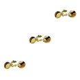 thumbnail image 1 of Transemion Round Men Cufflinks Cuff Button Covers 2 Suit Gift Business Pieces Men Gold 15mm Diameter 3Set, 1 of 6