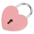 thumbnail image 2 of Candado de metal con forma de corazón, colorido y exquisito, para manualidades del hogar, con llave, 45 x 59 mm, color rosa, 2 of 8