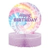 Tie Dye Party Honeycomb Centerpiece, Pack of 2