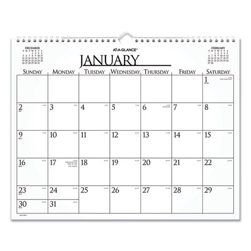 Business Monthly Wall Calendar, 15 x 12, White/Black Sheets, 12-Month (Jan  to Dec): 2023 | Bundle of 5 Each - Walmart.com
