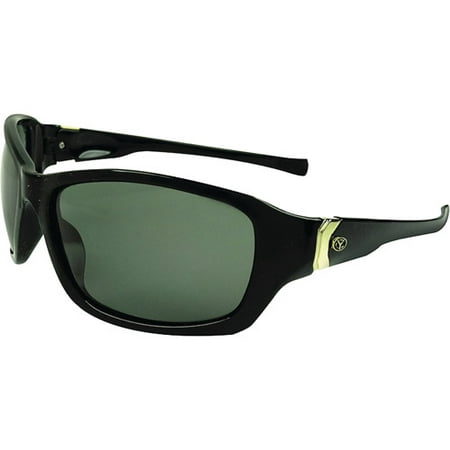 Ladyfish Sunglasses for Ladies, Jet Black with Grey Polarized Lenses