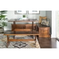 thumbnail image 2 of Linon Trefny 3-Piece Backless Corner Breakfast Nook Dining Set with Storage, Walnut, 2 of 26