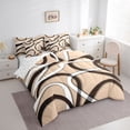 thumbnail image 3 of Homewish Abstract Stripes 7-Piece Twin Bedding Sets For Teens Boys Girls,Geometric Lines Bedding Comforter Set,Vintage Aesthetic Breathable Sheet Sets,Ultra Soft Home Decor,Reversible, 3 of 8