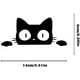 thumbnail image 2 of Pegatinas de gato negro, calcomanías de pared, dibujos animados, lindo gato, mascota, gato, pegatina de gato que mira, impermeable, divertido Auto, 2 of 5