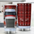 thumbnail image 2 of Truck Tumbler For Men From Wife Insulated Stainless Steel Coffee Cup With Lid 20 Oz Trucking Truck Driver Gifts For Dad On Birthday Trucker Mug Cool Things For Truck Drivers, 2 of 6