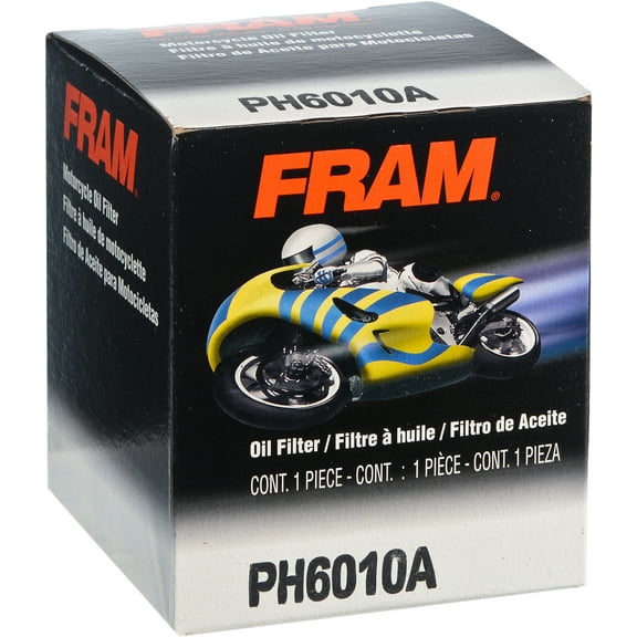 FRAM Motorcycle/ATV Oil Filter, PH6010A for Select Honda and Kawasaki Models