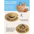 thumbnail image 4 of Floppy Beach Hats for Women Straw Sun Hat Foldable Wide Brim Embroidered Roll up for Summer Honeymoon Vacation Travel UPF 50+, 4 of 5
