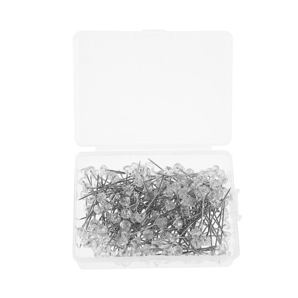 Raindrops 200Pcs Head Pins for Clothing Accessorizing Metal and Plastic Straight Design