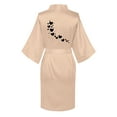 thumbnail image 3 of Dihao Robes for Women Women Robe Lightweight Long Sleeve Knit Bathrobe Summer Soft Knee Length Sleepwear Robes V Neck Love Printed Lace up Ice Silk Bathrobe Sexy Home Clothing, 3 of 3