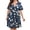 Dark Blue summer dress for women, variant on Wycnly Summer Dresses for Women Tie Waist Pleated Swing Plus Size A Line Short Dresses Short Sleeve V-Neck Floral Print Mini 2024 Casual Dress Dark Blue xxxxl
