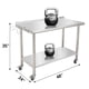 thumbnail image 3 of Yeshouse Mesa de acero inoxidable para preparación y trabajo con protector contra salpicaduras, mesa de cocina resistente con estante inferior ajustable y patas para restaurantes, hogares y hoteles, 3 of 6