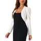 thumbnail image 4 of Bolero Abierto Inspire Chic para Mujer, Cárdigan Corto de Manga Larga, Color Blanco, 4 of 6