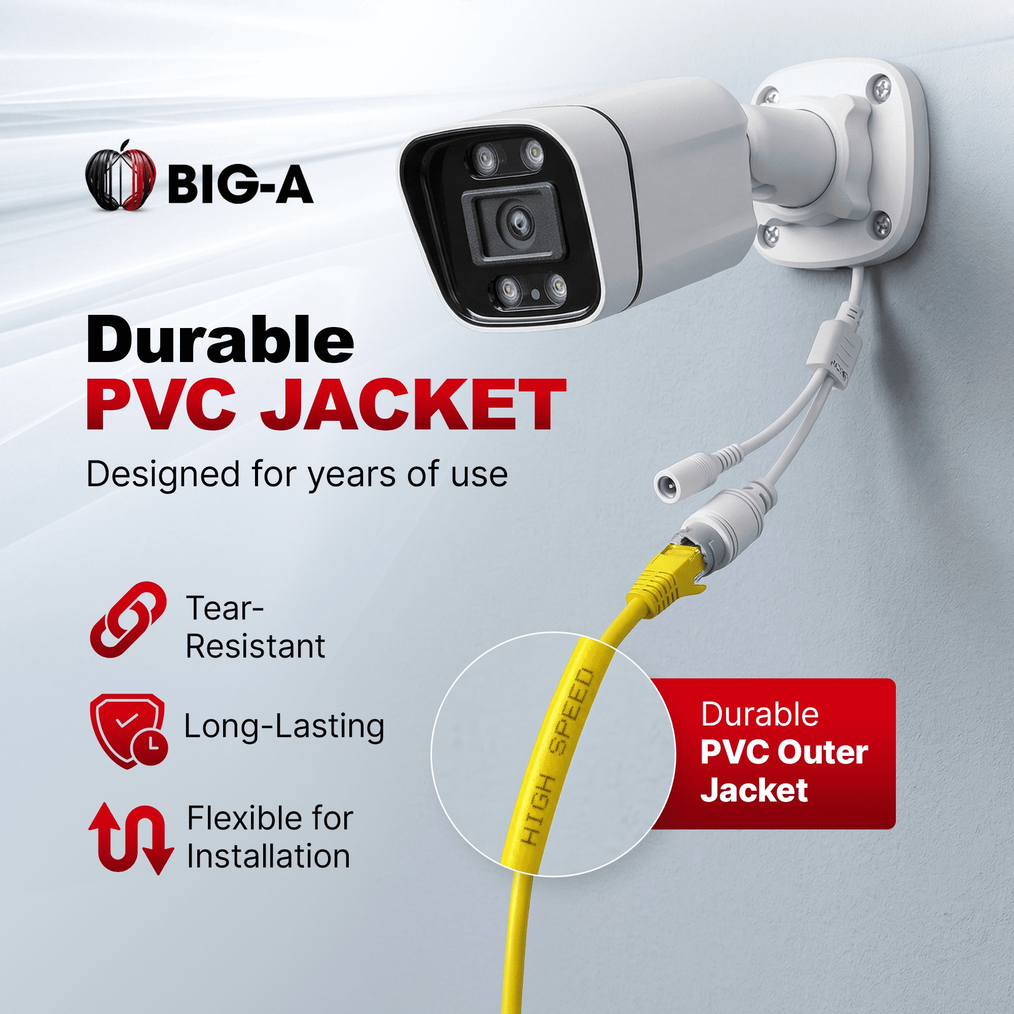 Big-A - Bulk Cat6 Cable 1000ft 23AWG Solid 4 Pair, Cat 6 Ethernet Cable Unshielded Twisted Pair (UTP), (CMR) 550MHz Internet Cord, Pull Box - Yellow