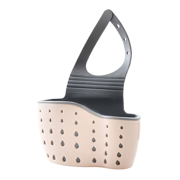 Cateissary Organización eficiente y fácil acceso, soporte para cesta colgante para fregadero de cocina, ahorro de espacio, elegante Almacenamiento y organización del hogar rosa