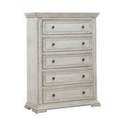 Liberty Furniture Industies, INC Big Valley 5 Drawer Chest in Whitestone w/ Heavy Distressing