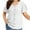 White, variant on fatyb Plus Size Tops for Women Summer Short Sleeve Crew Neck Tunic Shirts Casual Loose Button Blouses Tee