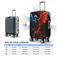 thumbnail image 4 of Gukieu Red And Blue Fire Bird Print Suitcase Protective Cover, Elastic Zipper Buckle Suitcase Protective Cover, Suitable for Travel, Business Trip-Large, 4 of 7