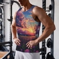 thumbnail image 5 of Picia Dreamy Dandelion Sunset Printed Men’s Performance Tank, Men's Workout Tank Top Moisture-Wicking Tank Top Muscle tee, Breathable Workout Shirt-3X-Large, 5 of 7