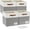Gray & White, variant on Collapsible Fabric Storage Cube Bins with 2 Reinforced PU Handles, Foldable Storage Organizer Baskets for Closet, Shelves, Living Room | 11"x11"x11", 4 Pack, Full Pink