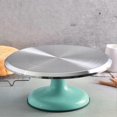 thumbnail image 2 of 10 Inch Revolving Cake Decorating Stand Professional Aluminum Alloy Cake Turntable for Home Cake Decorating Supplies Blue, 2 of 4