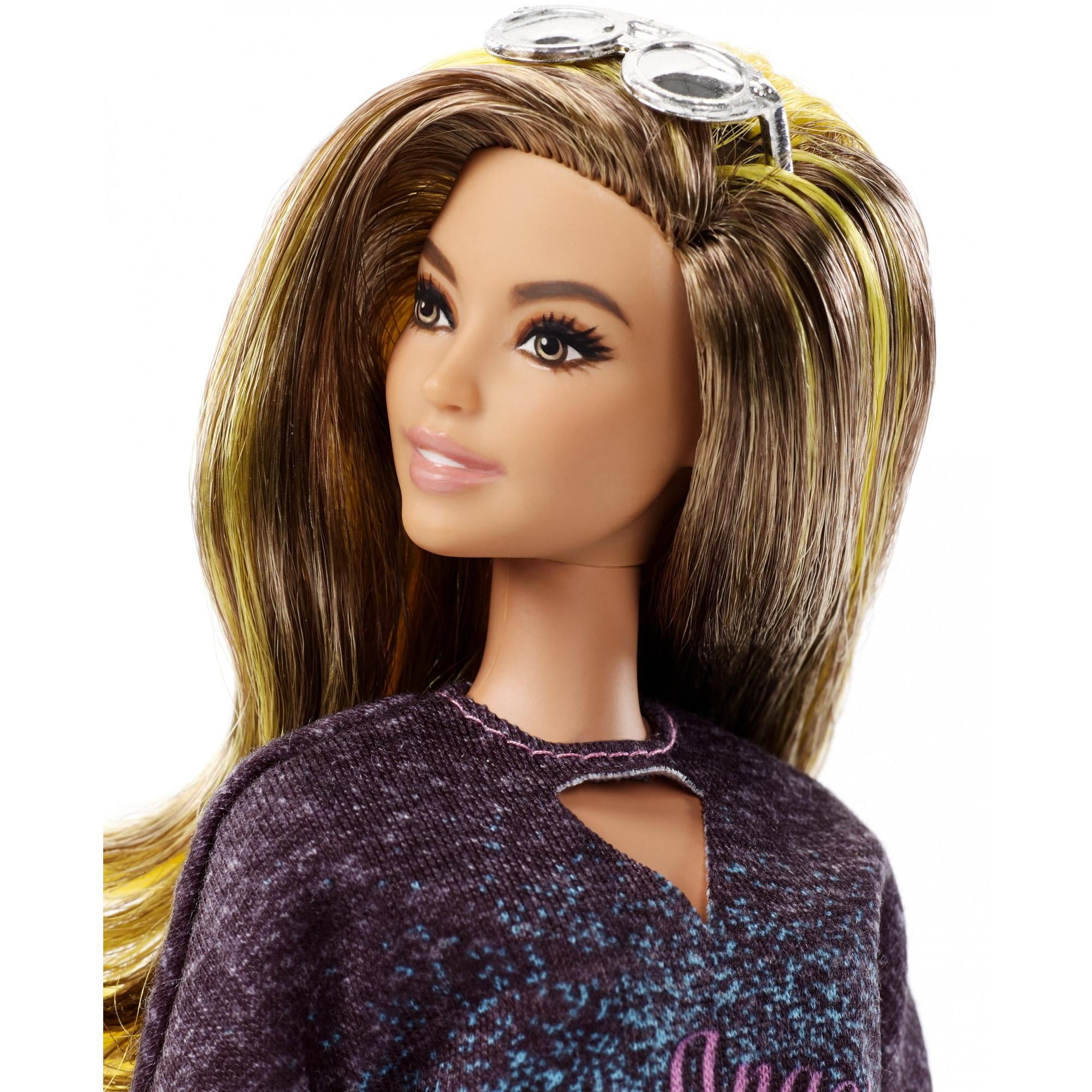 Barbie Fashionistas Doll, Original Body Type Wearing T-Shirt Dress