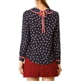 thumbnail image 4 of Allegra K Women's Cute Ruffle Peter Pan Collar Long Sleeve Sweet Blouse Tops, 4 of 7