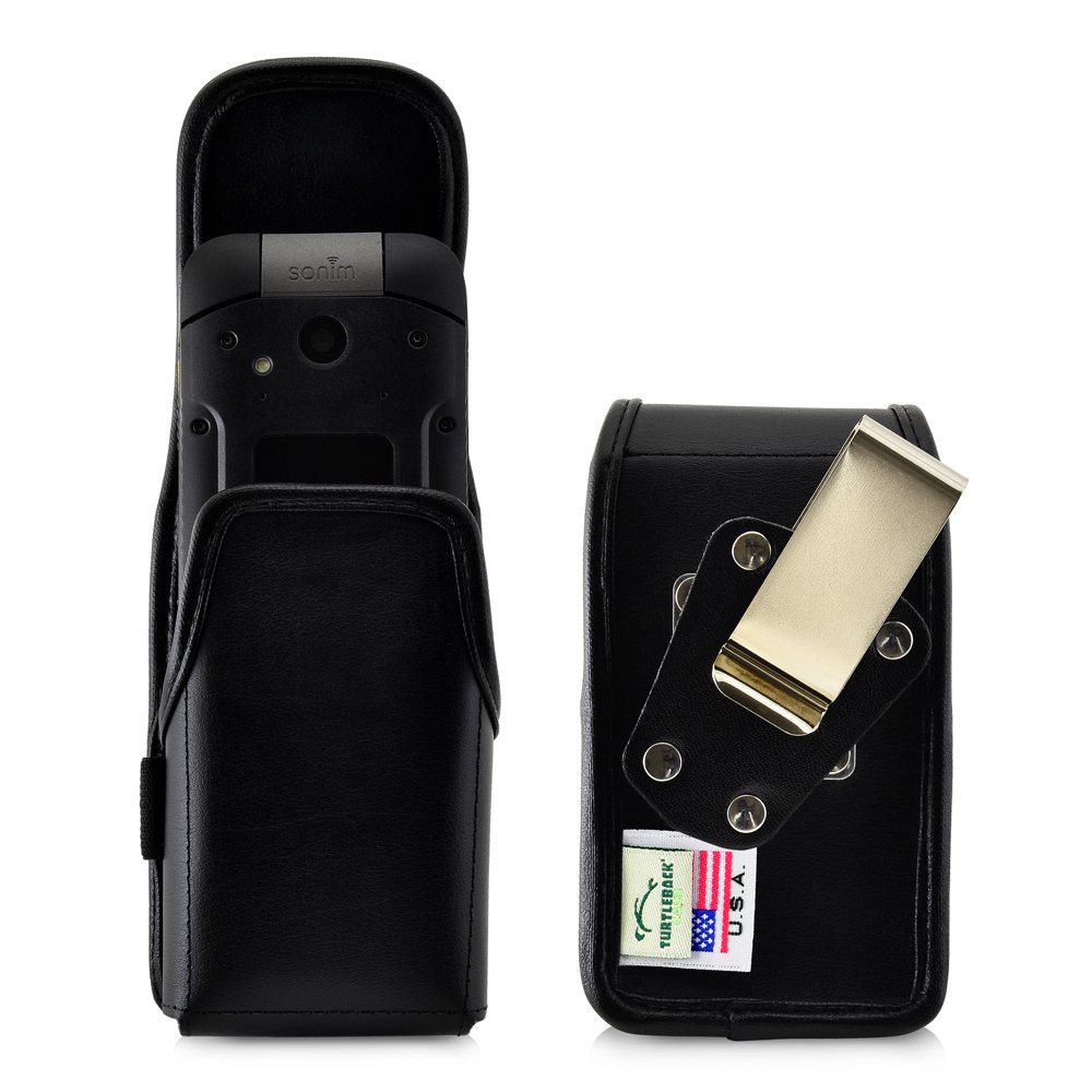 Sonim XP3 Holster Pouch Leather Case with Rotating Belt Clip & Closure