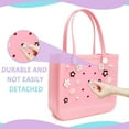 thumbnail image 3 of 17 PCS Charms for Bogg Bag, Pearls and Colorful Flowers for Bogg Bag Accessories, Compatible with Women Rubber Beach Bag Tote Handbag Decoration, 3 of 6