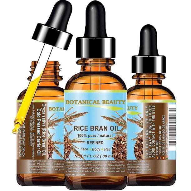 Aceite portador Botanical Beauty ACEITE DE SALVADO DE ARROZ, 30 ml, 100% puro