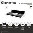 thumbnail image 4 of Kingston Brass KVPK3622K38 Templeton 36-Inch Black Granite Vanity Top (8" Faucet Drillings) in Black/White, 4 of 5