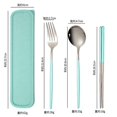 thumbnail image 1 of Portable Travel Tableware Set 304 Stainless Steel Cutlery Set Knife Fork Spoon Portable Cutlery Set With Case Kid School Cutlery, 1 of 5