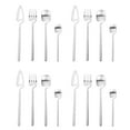 thumbnail image 1 of Matte Cutlery Set,Stainless Steel Dinner Tableware,Flatware Set,Knife Fork Spoon Dinnerware Set Party Set(Silver,16 PCS), 1 of 7